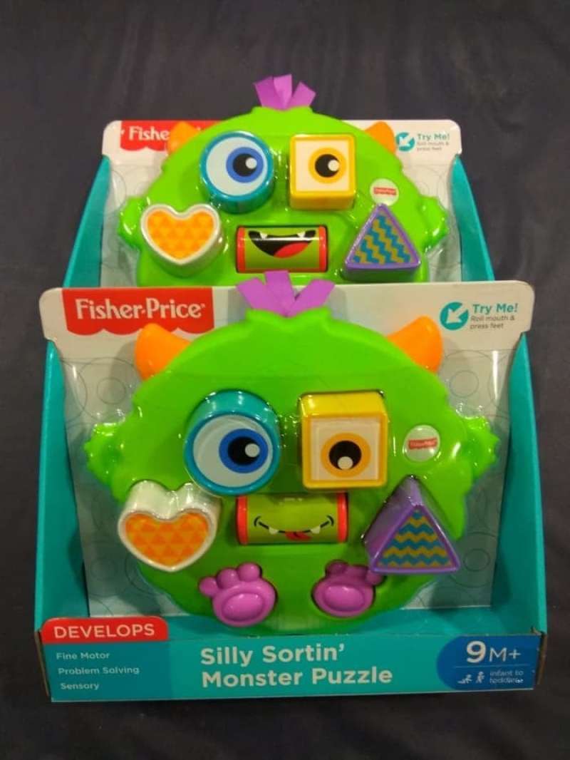 Jual Fisher Price Infant Silly Sortin Monster Puzzle di Seller