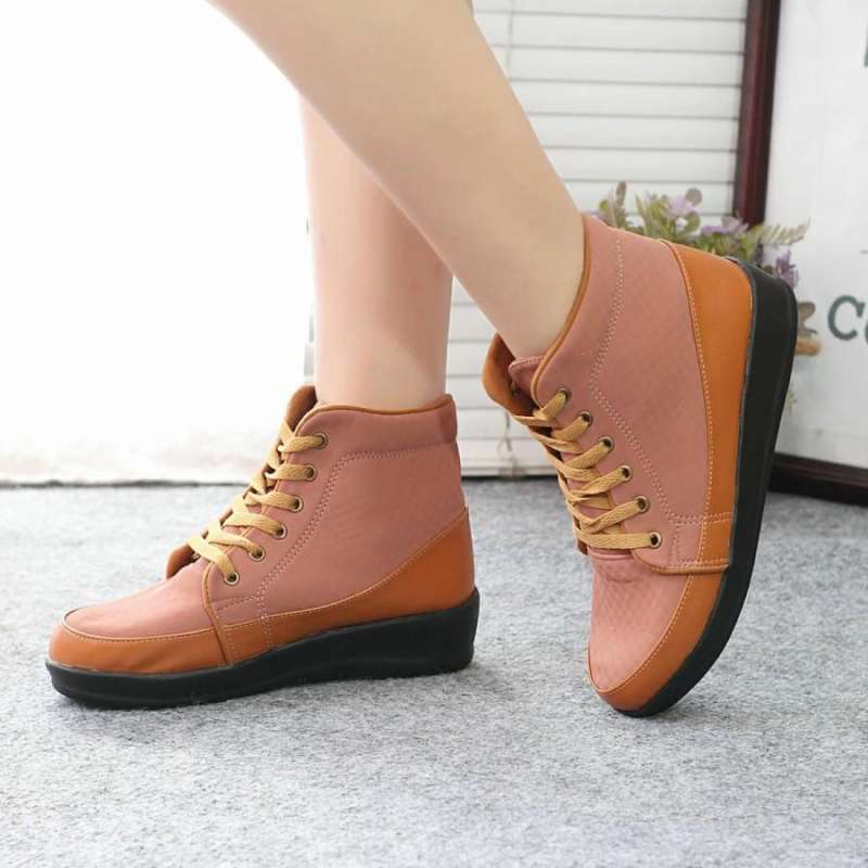 Lazada Suede Flat Chelsea Boots Promo Sepatu Boots Wanita Korea