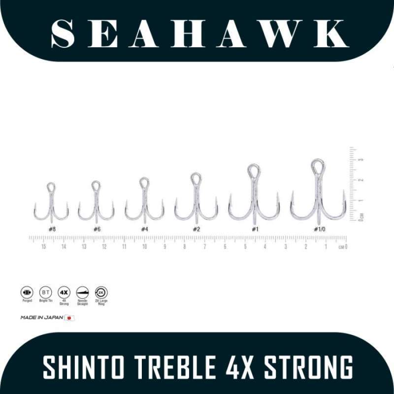 Promo Treble Hook Merk Seahawk Shinto Treble 4X Strong (Tanto) Diskon 23%  di Seller Manunggal Djaya Store - Petojo Utara, Kota Jakarta Pusat
