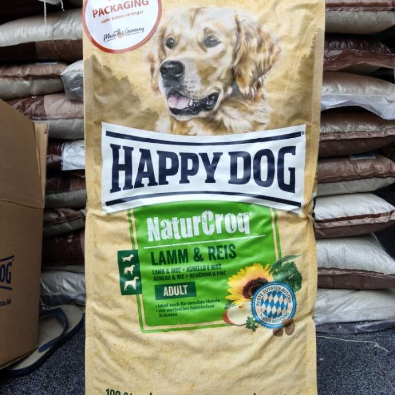 Promo makanan anjing happy dog naturcroq lamb 500gr super premium