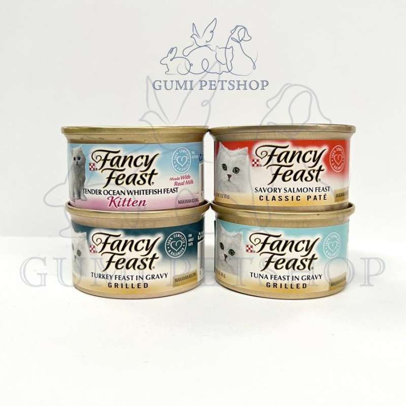 Fancy Feast Catfood Kaleng 85G Adult Kitten All Varian Makanan Kucing