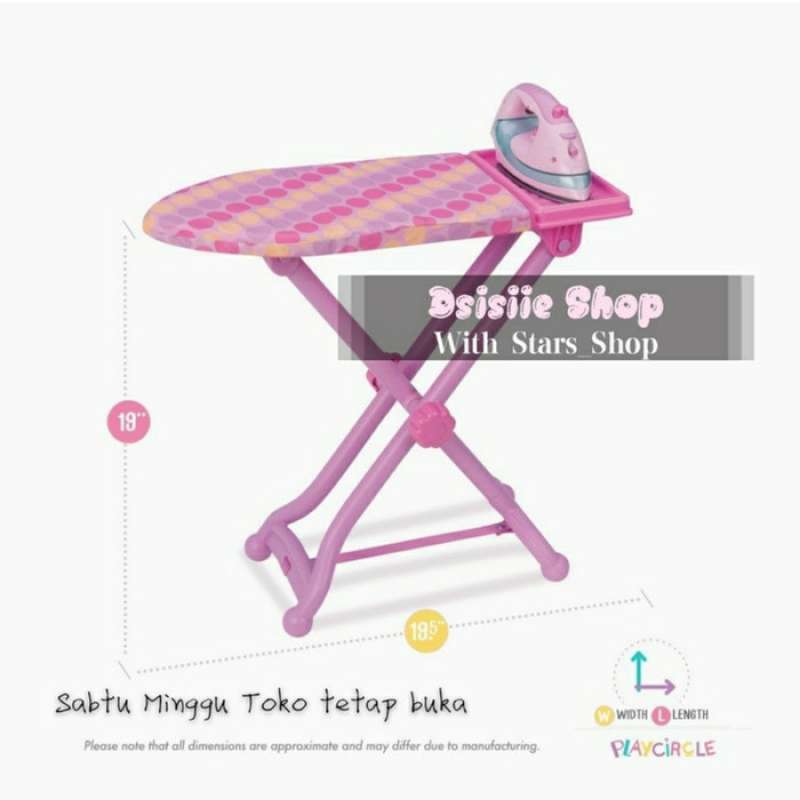 Jual Play Circle Ironing Board Set With Stand Original Mainan