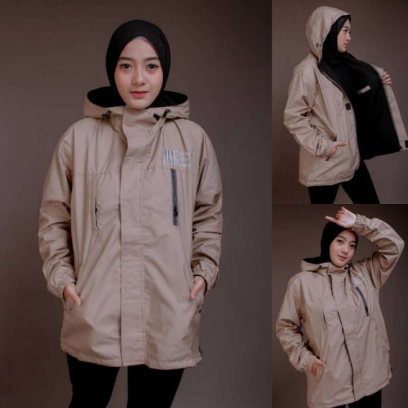 Jaket Parasut Wanita Waterproof M L XL XXL Jaket Gunung Wanita Terbaru  Kekinian Outdoor Anti Air Semi Blazer