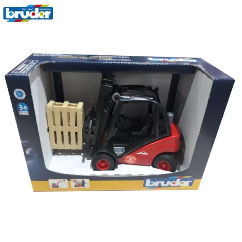 Bruder linde h30d forklift with 2 pallets cheap