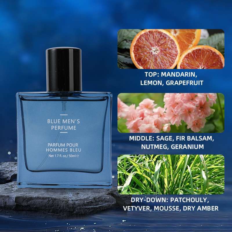 Miniso blue men's perfume store