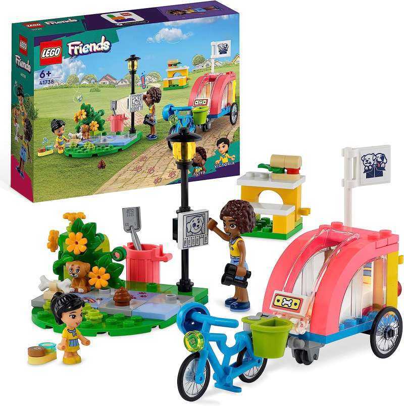 LEGO Friends 41738 Dog Rescue Bike Set Building Kid Toy Aliya Victoria  Friend Bicycle Pet Animal Heartlake City Mainan Balok Anak