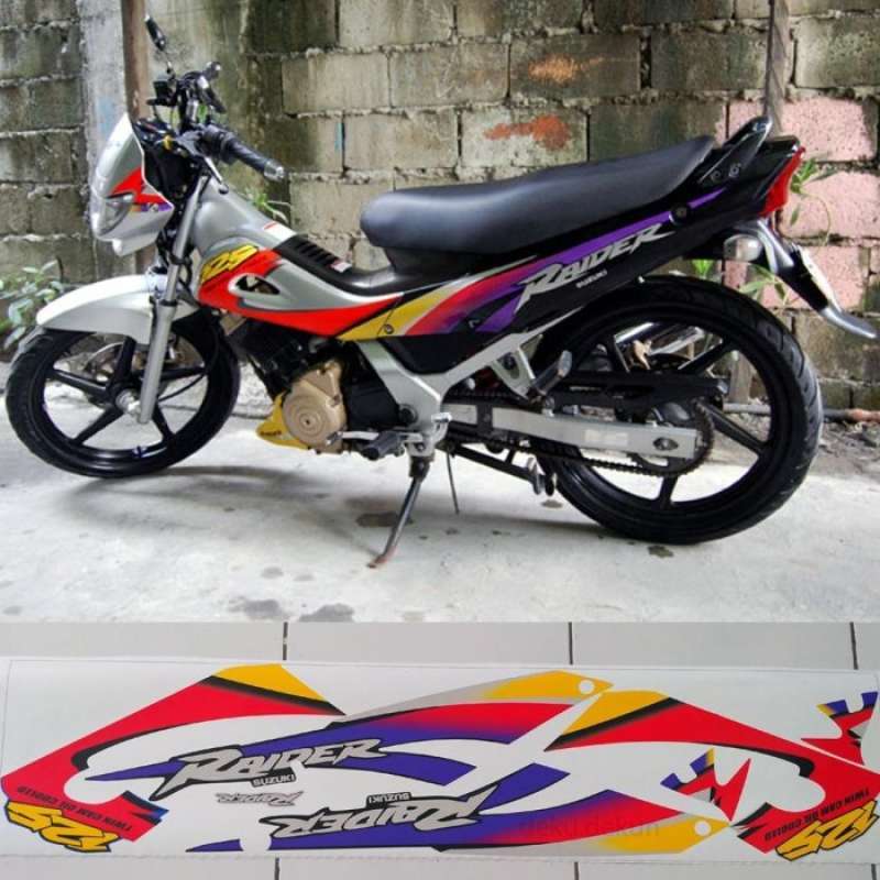 Promo Striping Suzuki Raider 125 Cbu Thailand Silver Tahan Vernis