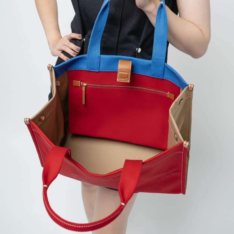 Ella color block best sale tote