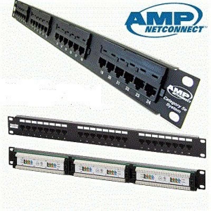 Amp cat5e outlet patch panel
