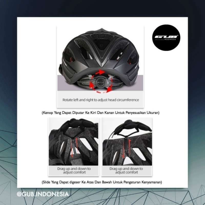 GUB SV11 Lightweight Road Bike Helmet Size L TITANIUM Helm Sepeda