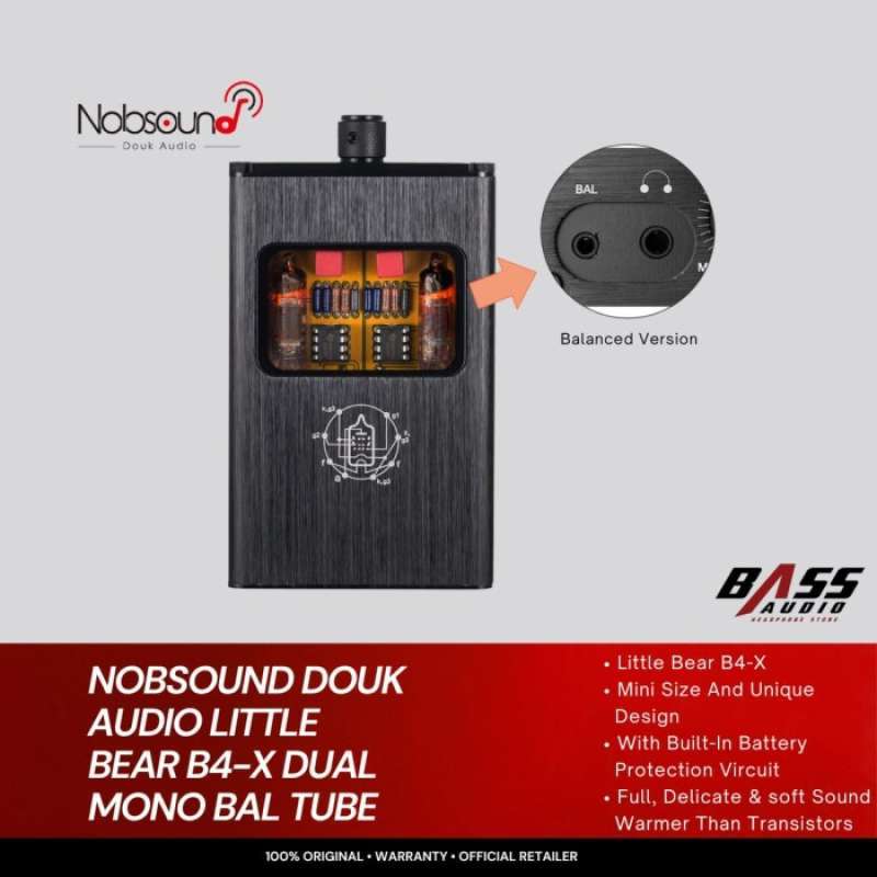 Promo Terbatas Nobsound Douk Audio Little Bear B4 X Dual Mono Bal. Tube Headphone Amp