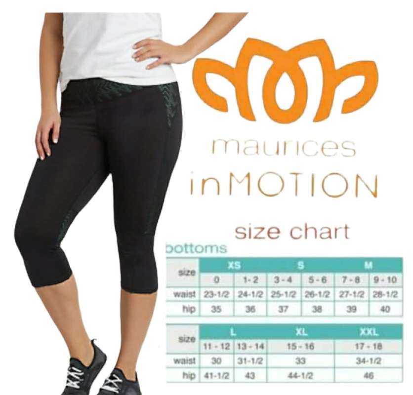 Jual Celana Legging Maurices In Motion Black With Dark Green di