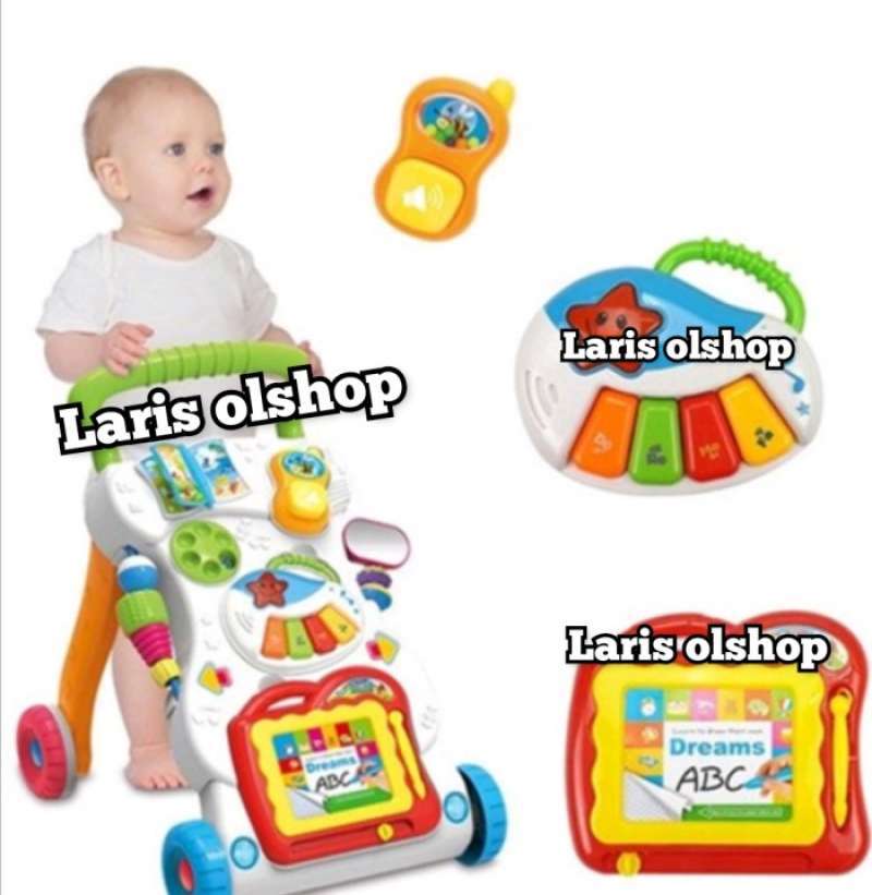 Promo MAINAN BABY PUSH WALKER ALAT BANTU BAYI BERJALAN AU 02