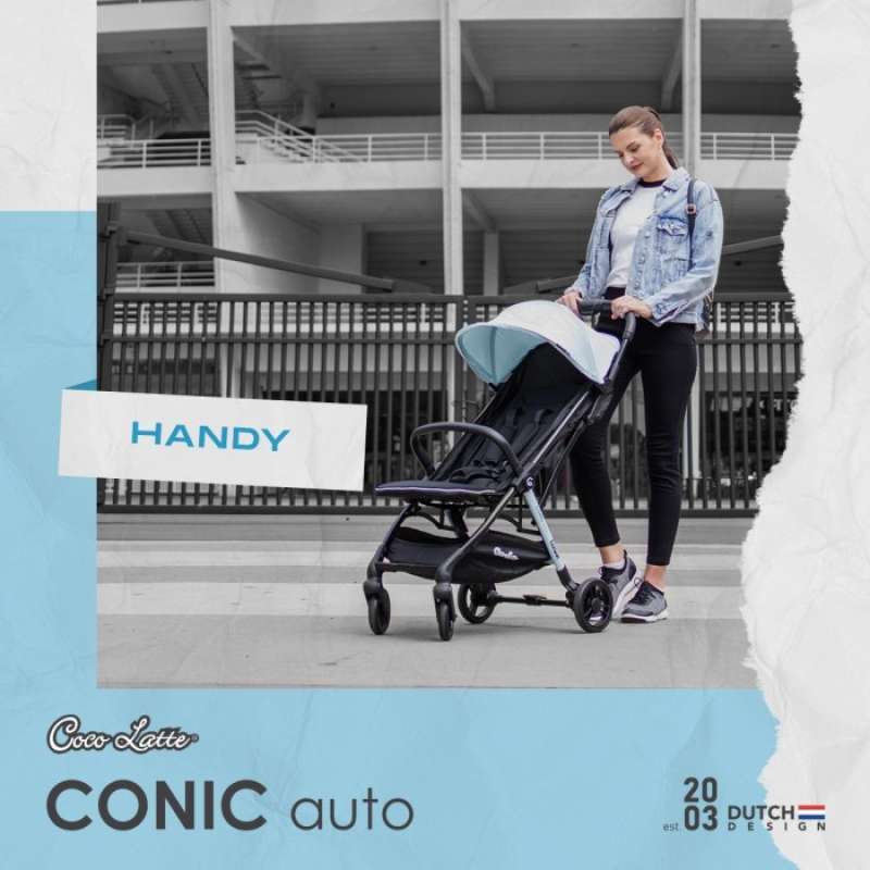 Stroller Bayi Autofold Cabin Size Cocolatte Iconic Conic Auto CL 70152 Biru Muda NON GARANSI