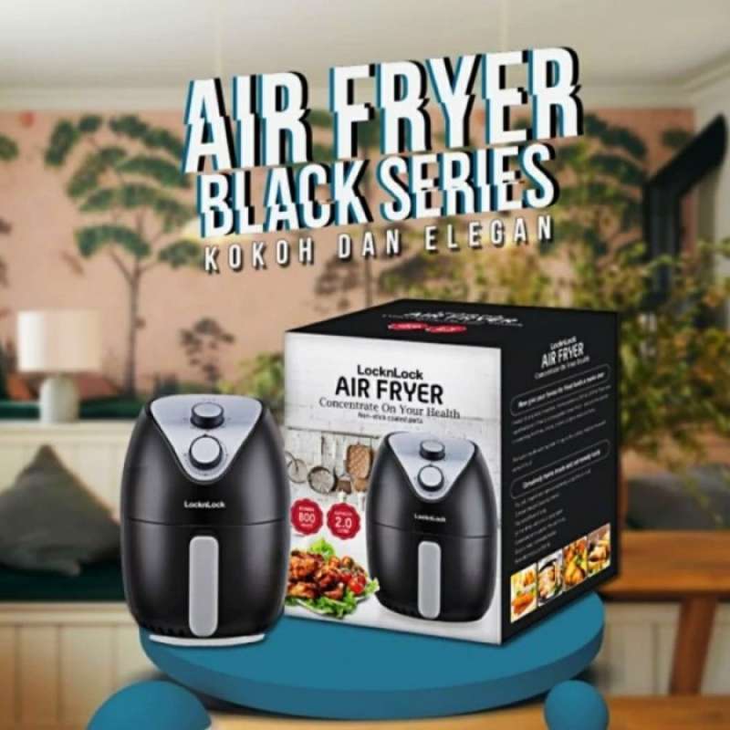 lock n lock air fryer black series Hitam