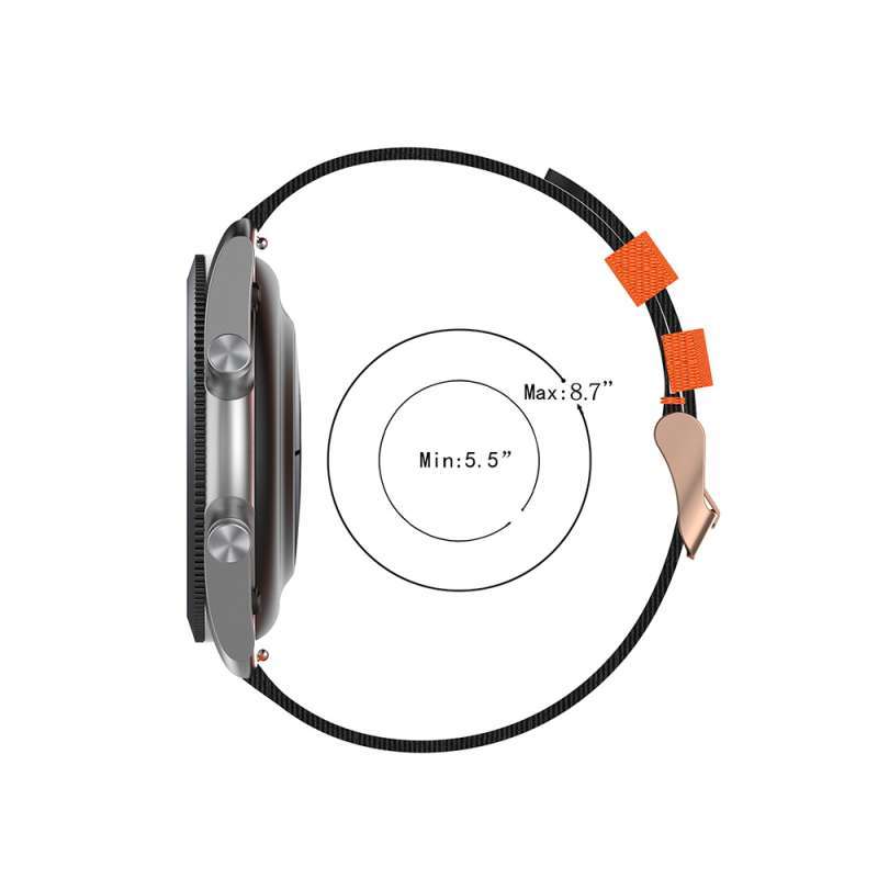 Nilon Strap 22mm for Amazfit BIP GTR Mi S1 Redmi Watch  Active Lite Huawei GT6 GT5 GT4 GT3 GT2 46mm Realme Watch (Tali  Nylon