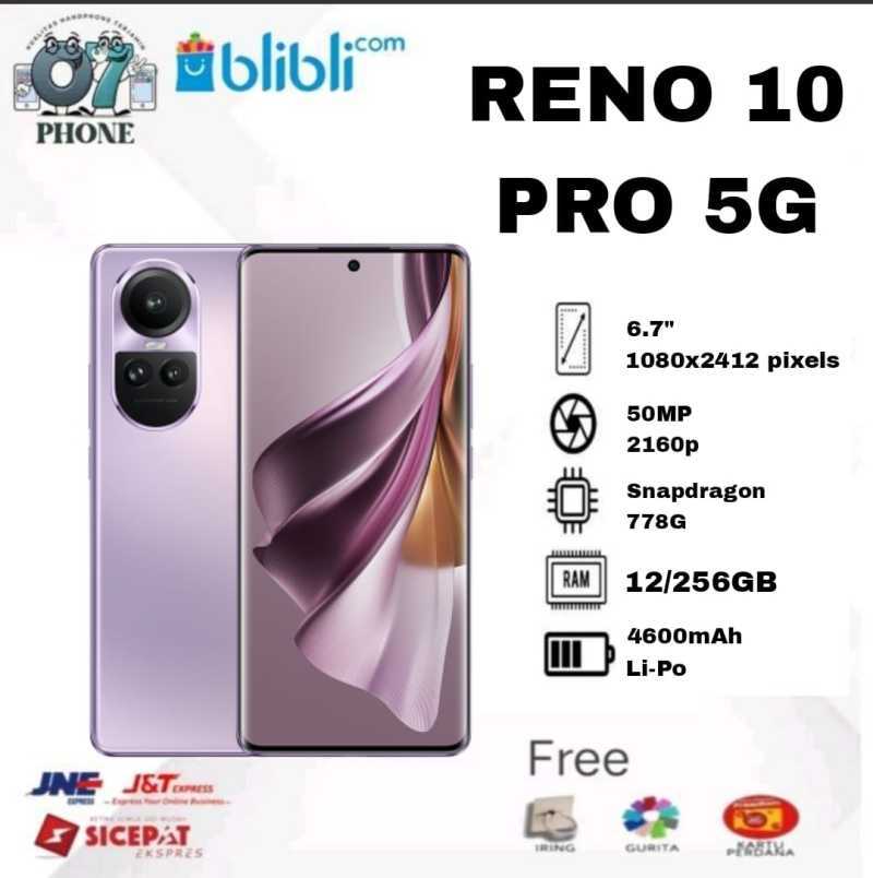 OPPO RENO 10 PRO 5G RAM 12/256GB GARANSI RESMI INDONESIA