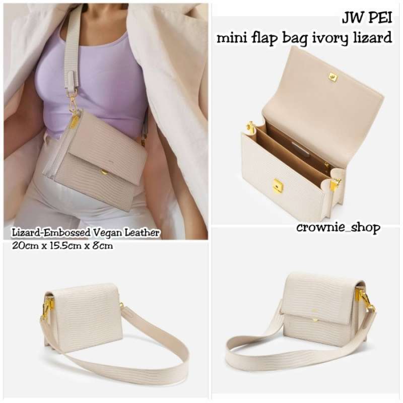 jw pei mini flap bag ivory