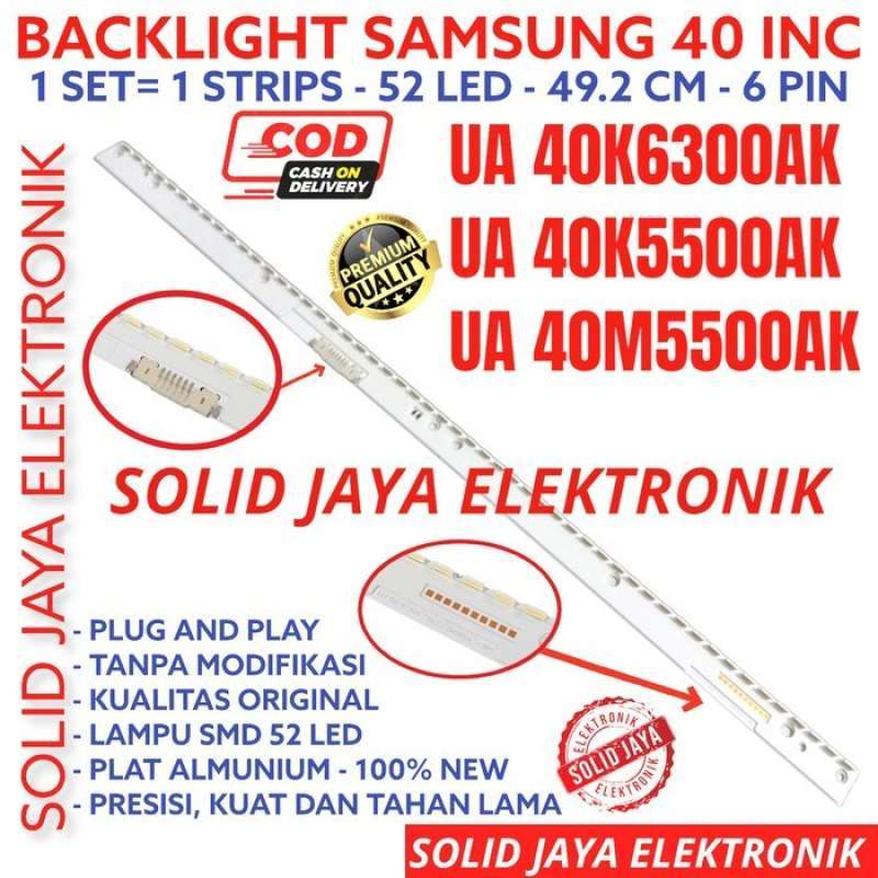 Promo BACKLIGHT LED SAMSUNG UA40K6300AK UA40K5500AK UA40M5500AK 40M LAMPU  BL Diskon 23% di Seller GOGODAN STORE - Bidaracina, Kota Jakarta Timur |  Blibli