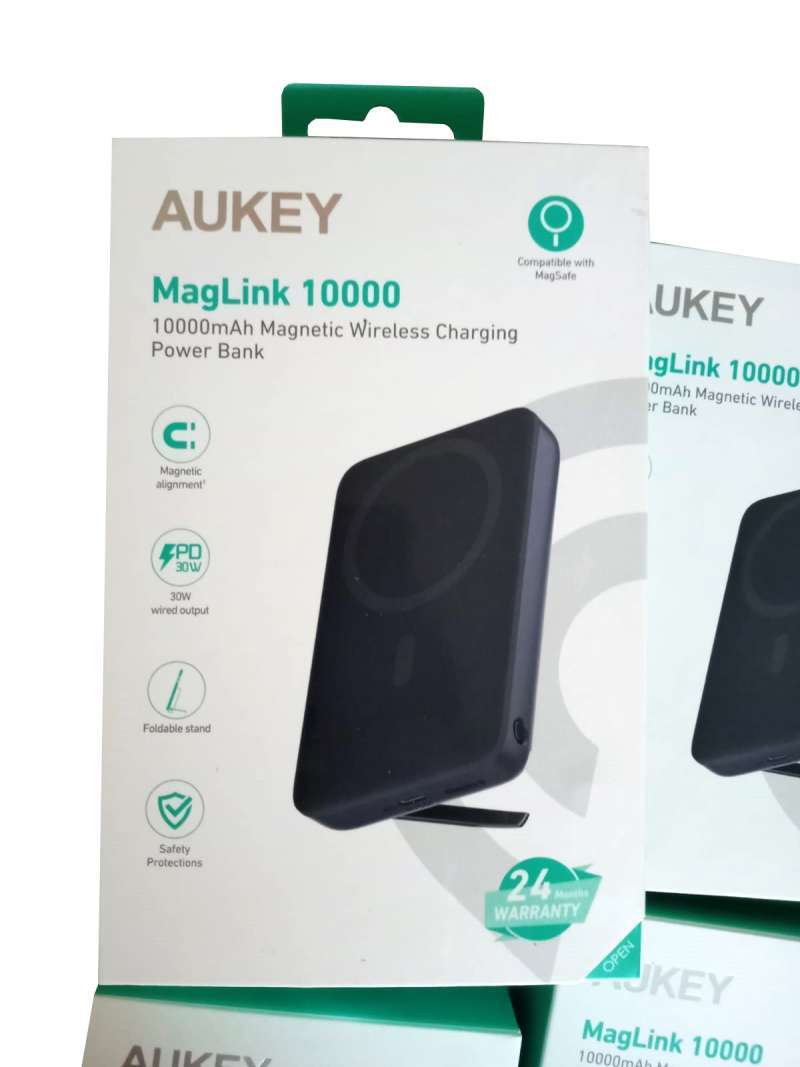 Jual Aukey Pb-ms02 Wireless Powerbank MagSafe 10000mah USB-C 30W