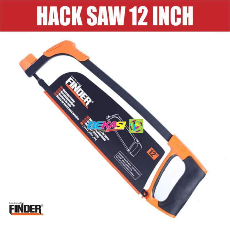 191678 Perkakas Tukang Gergaji Besi Solid Hacksaw Frame Finder 12 Inch