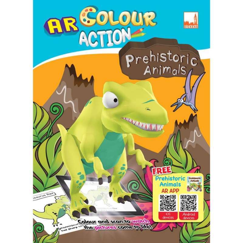 AR COLOUR ACTION (DICKENS) - PRESHISTORIC ANIMALS
