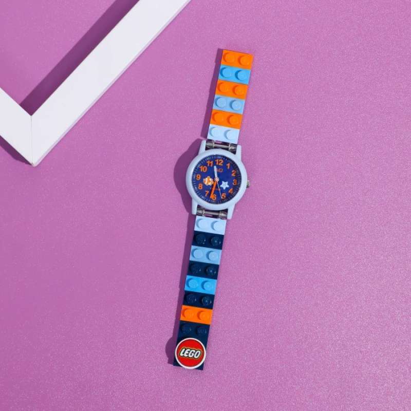 LEGO Brick Watch Jam Tangan QnQ dg Strap dr Brick LEGO Kode aPQJ Kids Fish