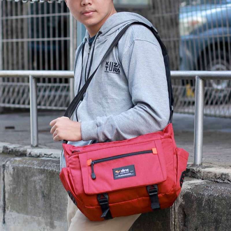 Promo Tas Selempang pria Sling bag murah Outvin Abu abu