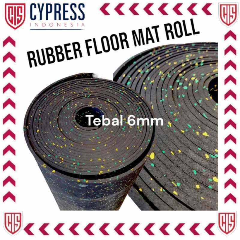 Jual Gym Rubber Flooring Mat 6mm 2m 1m 6mm di Seller Premier