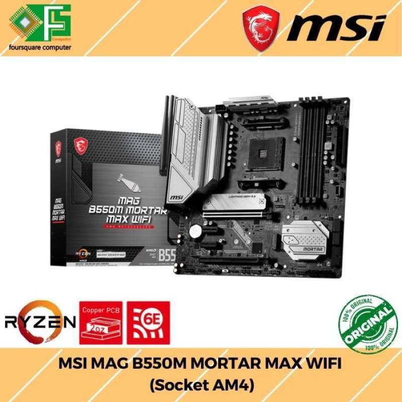 Msi B550m Mortar Am4 Matx Motherboard Used MSI MAG B550M MORTAR