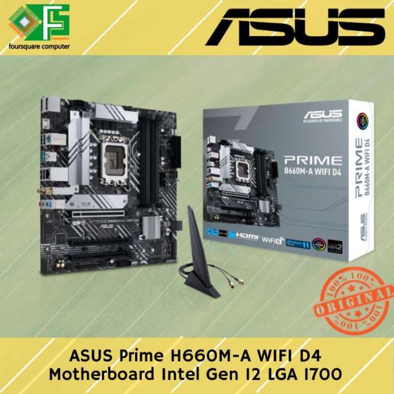 Jual Motherboard Asus Prime B660m-a Wifi D4 Mb Intel Gen 12 Lga