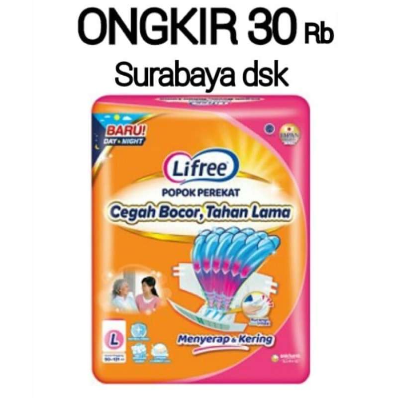 48 pcs Lifree Popok Dewasa Perekat L 1 Pampers dus