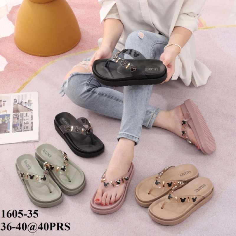 Jual Sandal jepit jelly wedges Balance 1605 di Seller Premier