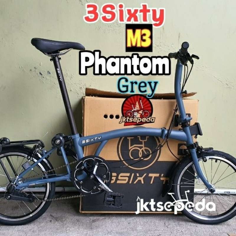 Jual Sepeda Lipat 3Sixty M3 Promo Phantomgrey di Seller