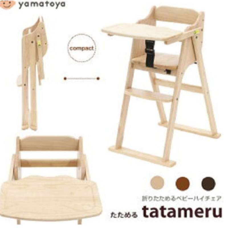 Jual Yamatoya Tatameru Natural High Chair di Seller Supermart