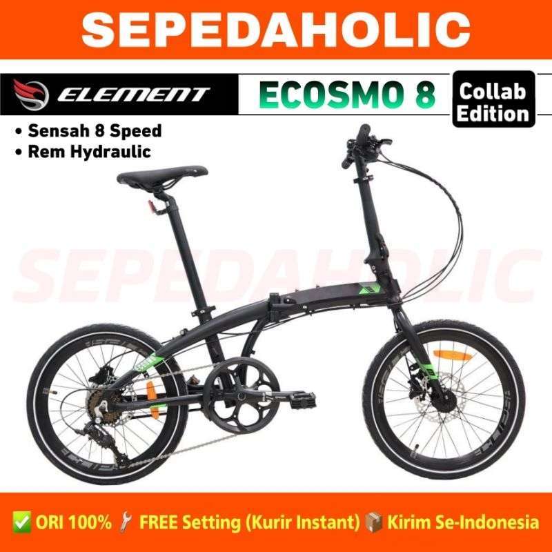 Promo Sepeda Lipat ELEMENT ECOSMO 8 Collab Edition 20 Inch Rem