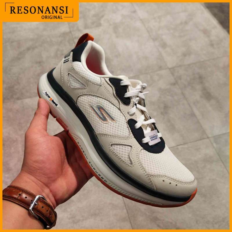 SEPATU PRIA TERBARU SKECHERS ORIGINAL SPORTS GO WALK WORKOUT WALKER PUTIH