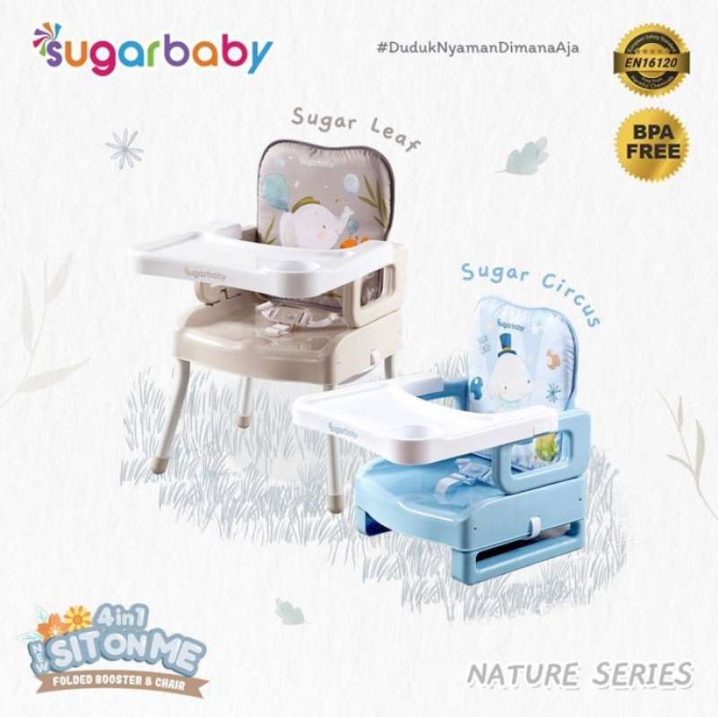 ZS Sugar Baby 4in1 SitOnMe Folded Booster Seat Chair Kursi Makan Bayi Sugar Circus
