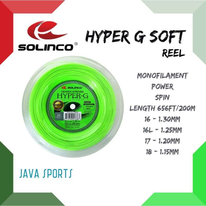 Jual Senar Tenis Solinco Hyper G Soft Reel, Monofilament, Power & Spin Di  Seller Java Sports Official Store - Pasar Baru, Kota Jakarta Pusat