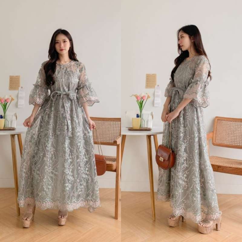 Brokat best sale long dress