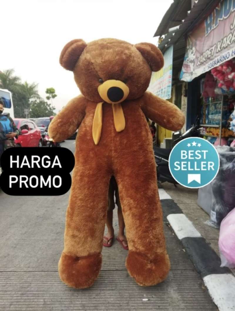 Jual Boneka Teddy Bear Beruang Paling Besar Super Jumbo 2 Meter di