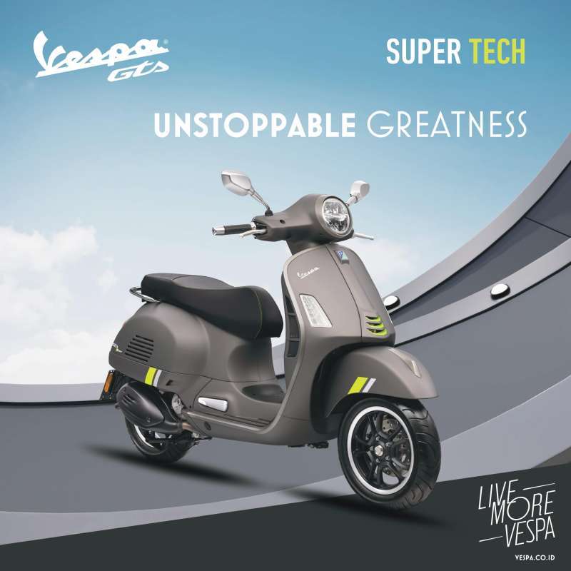 Jual New Vespa Gts Super Tech 300 Hpe [on The Road] Blue Deep