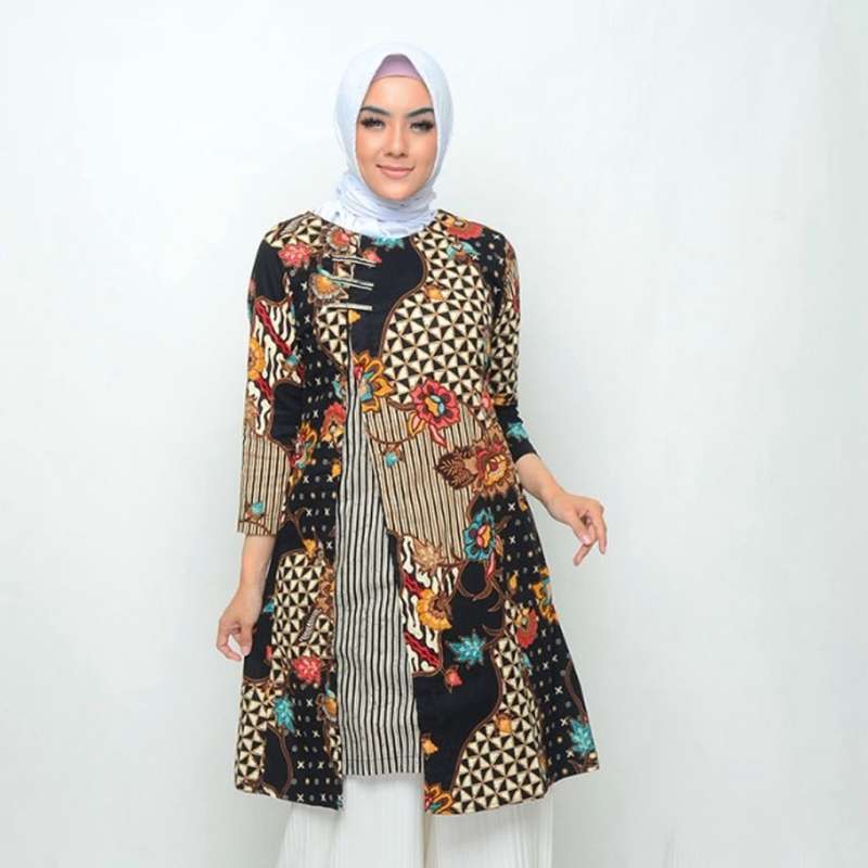 Baju Batik Wanita - Dress Batik Wanita 493 RR