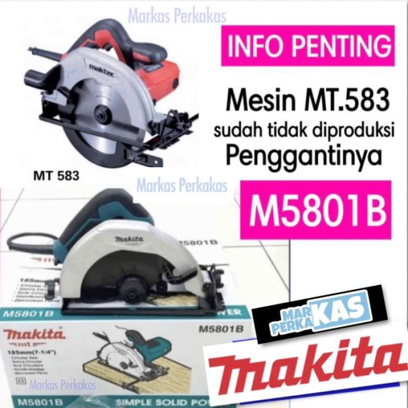 Maktec Mesin Circular Saw MT 583 Mesin Gergaji Kayu MT583 MAKTEC