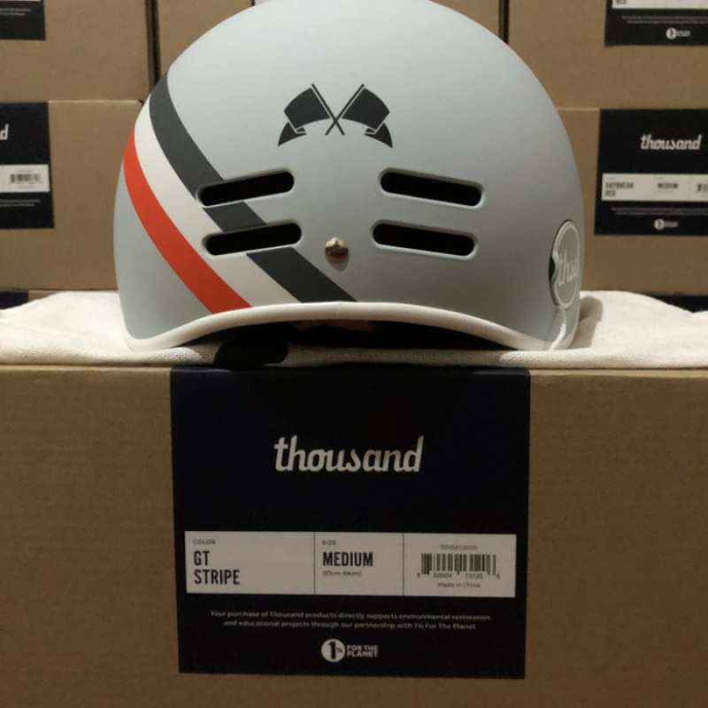 Jual thousand helmet heritage gt stripe sz mediim di Seller