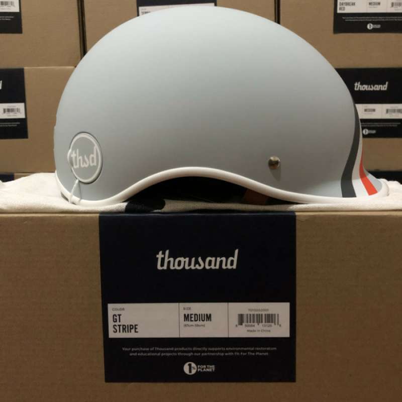 Jual thousand helmet heritage gt stripe sz mediim di Seller