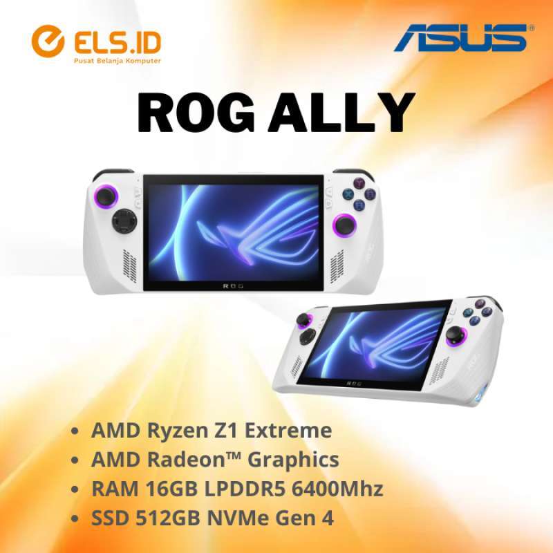 ASUS ROG Ally Ryzen Z1 Extreme/ White / Memory 16GB / SSD 512BG