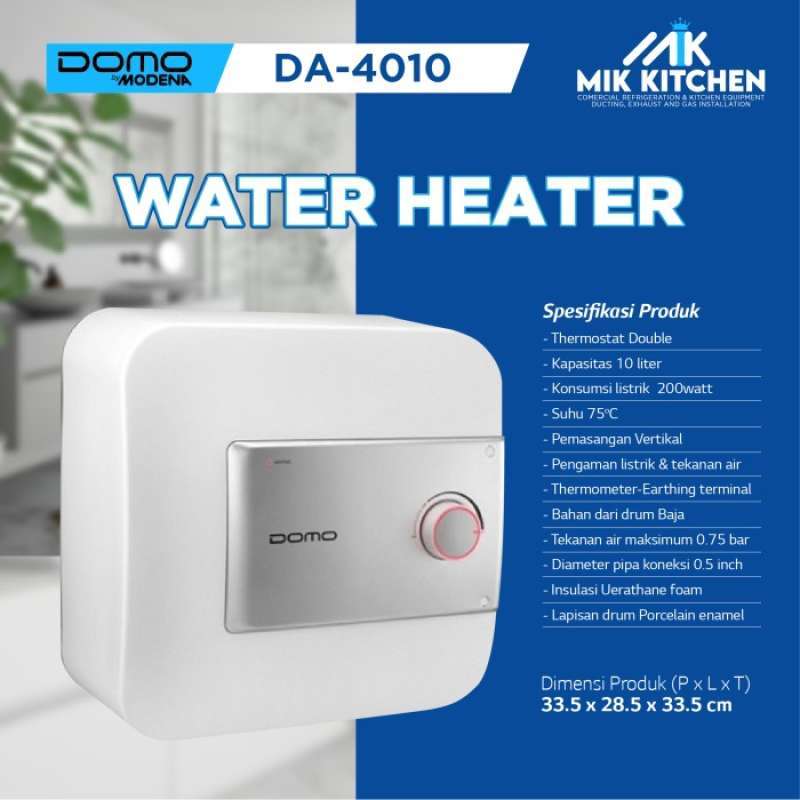 Promo Domo By Modena Water Heater 10 Liter Da 4010 / Da4010 Diskon 33% di  Seller Belibanyak Shop - Harapan Jaya, Kota Bekasi | Blibli