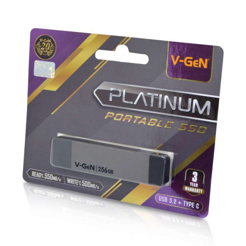 Jual V GeN SSD 256GB Portable Platinum Type C VGeN 256 GB USB