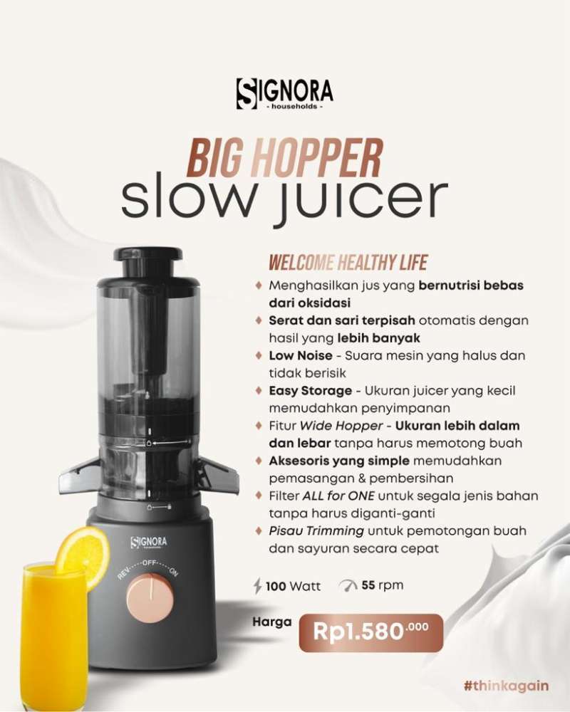 Jual Big Hopper Slow Juicer Signora Slow Juicer Signora Di